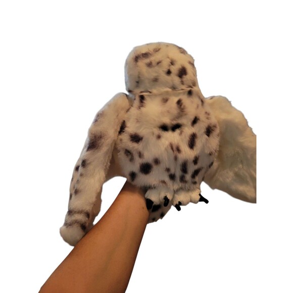 2017 Folkmanis Snow Owl Bird 360⁰ Swivel Head Full Body Plush Hand Puppet - Picture 4 of 9
